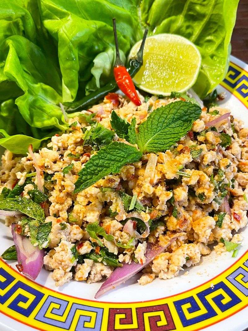 Chicken Larb (Lao Minced Chicken Salad)