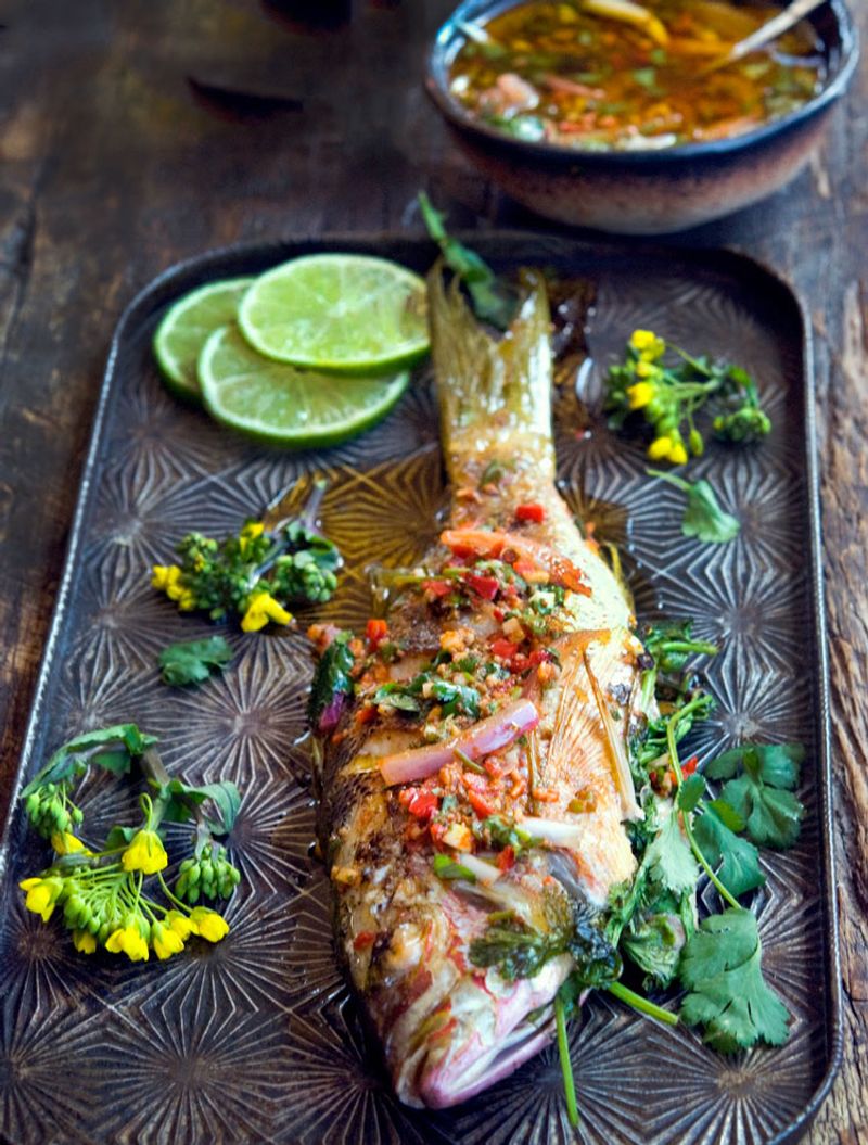 Moroccan Lemon Herb Grilled Fish