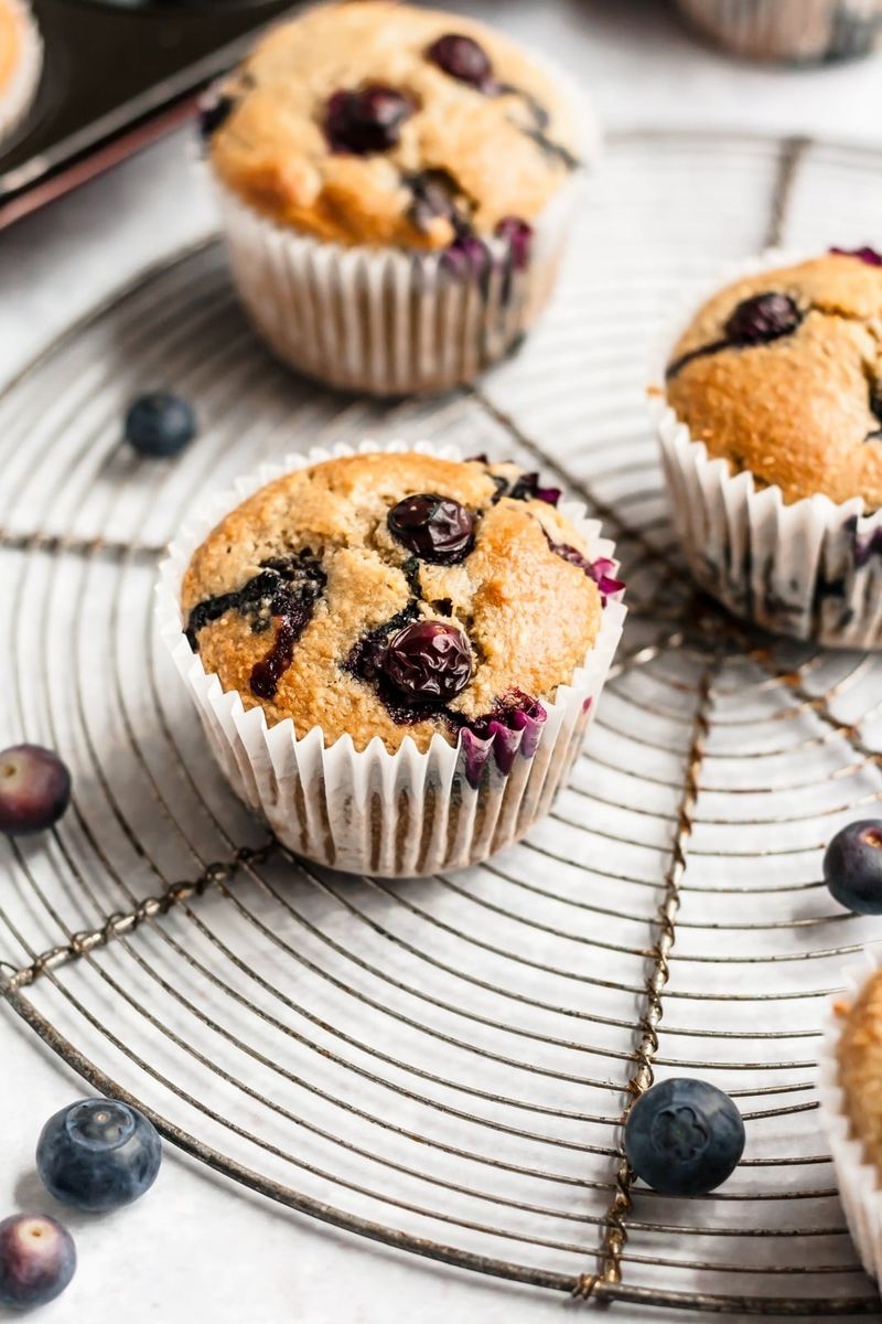 Almond Flour Blueberry Muffins