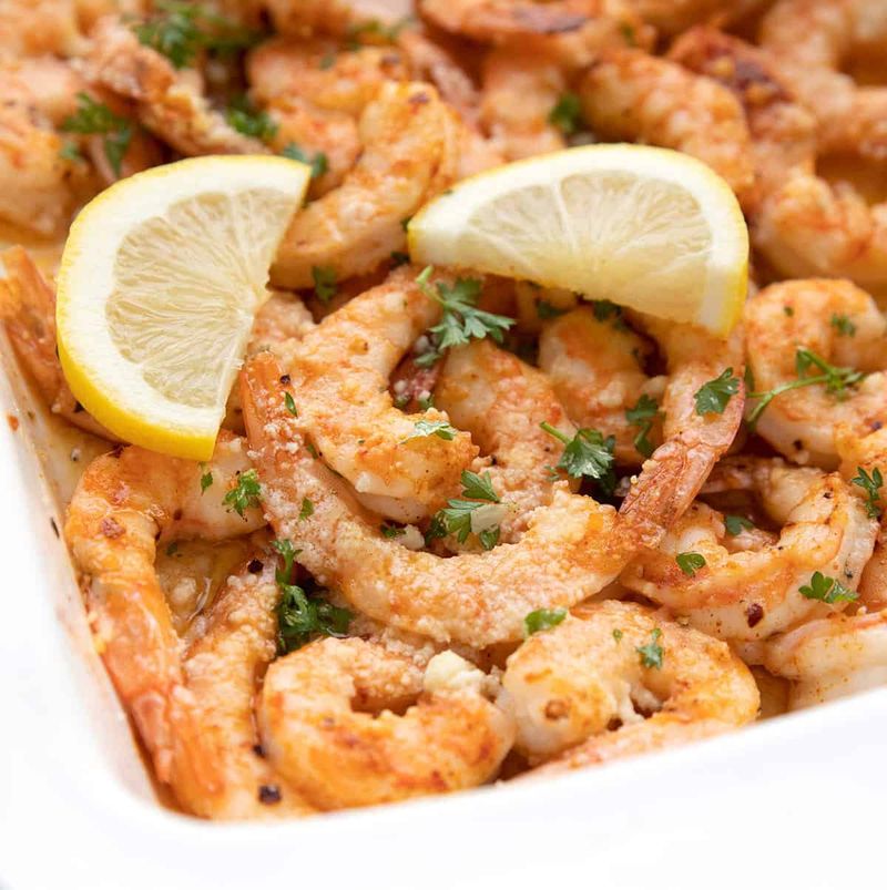 Lemon Garlic Shrimp With Steamed Broccoli