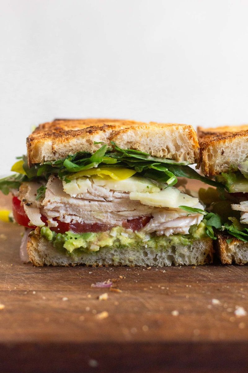 Lean Ham and Mustard Greens Sandwich