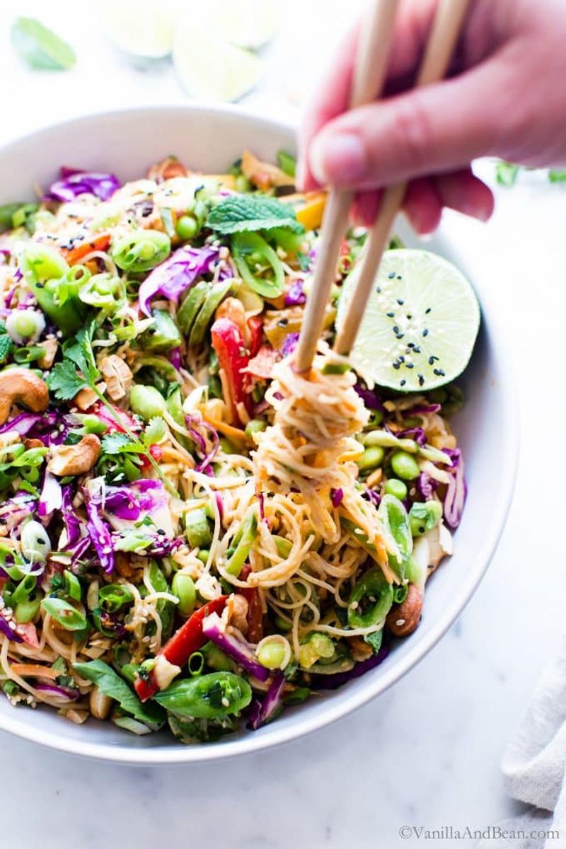 Thai Peanut Noodles with Edamame
