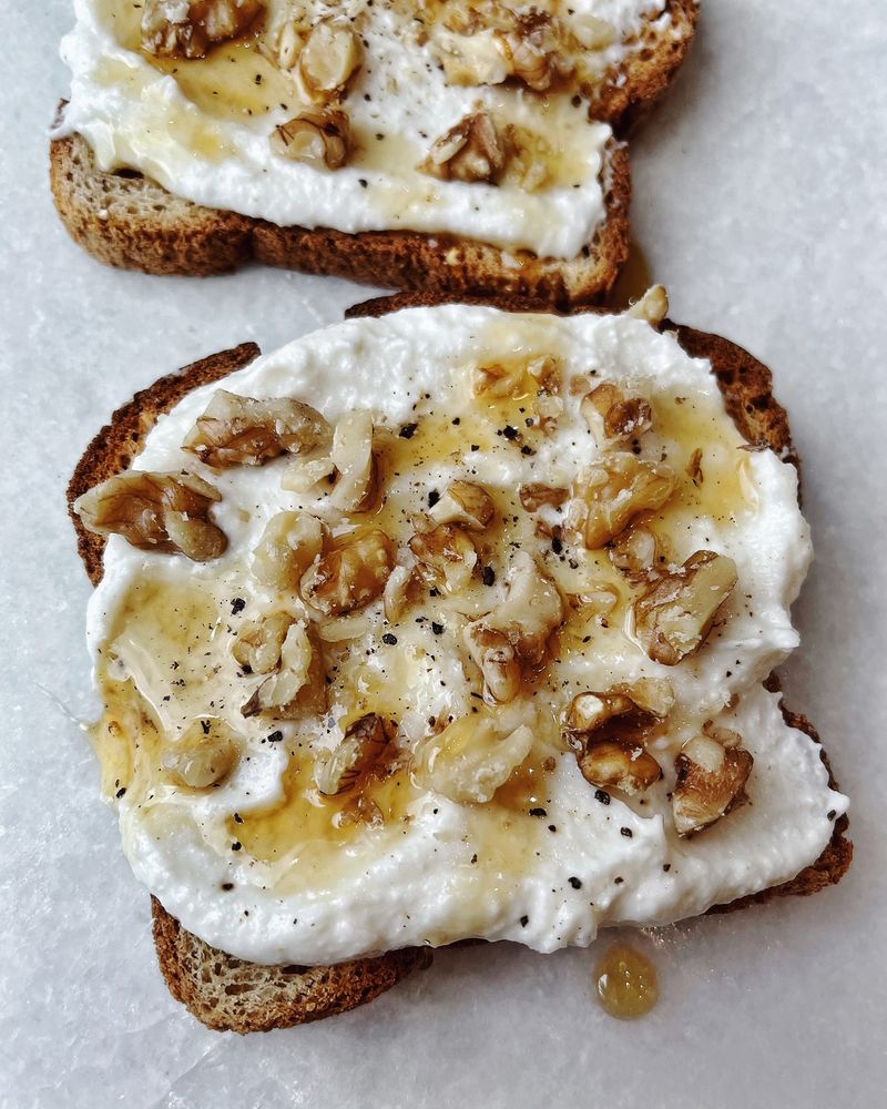 Classic Whipped Ricotta with Honey and Walnuts