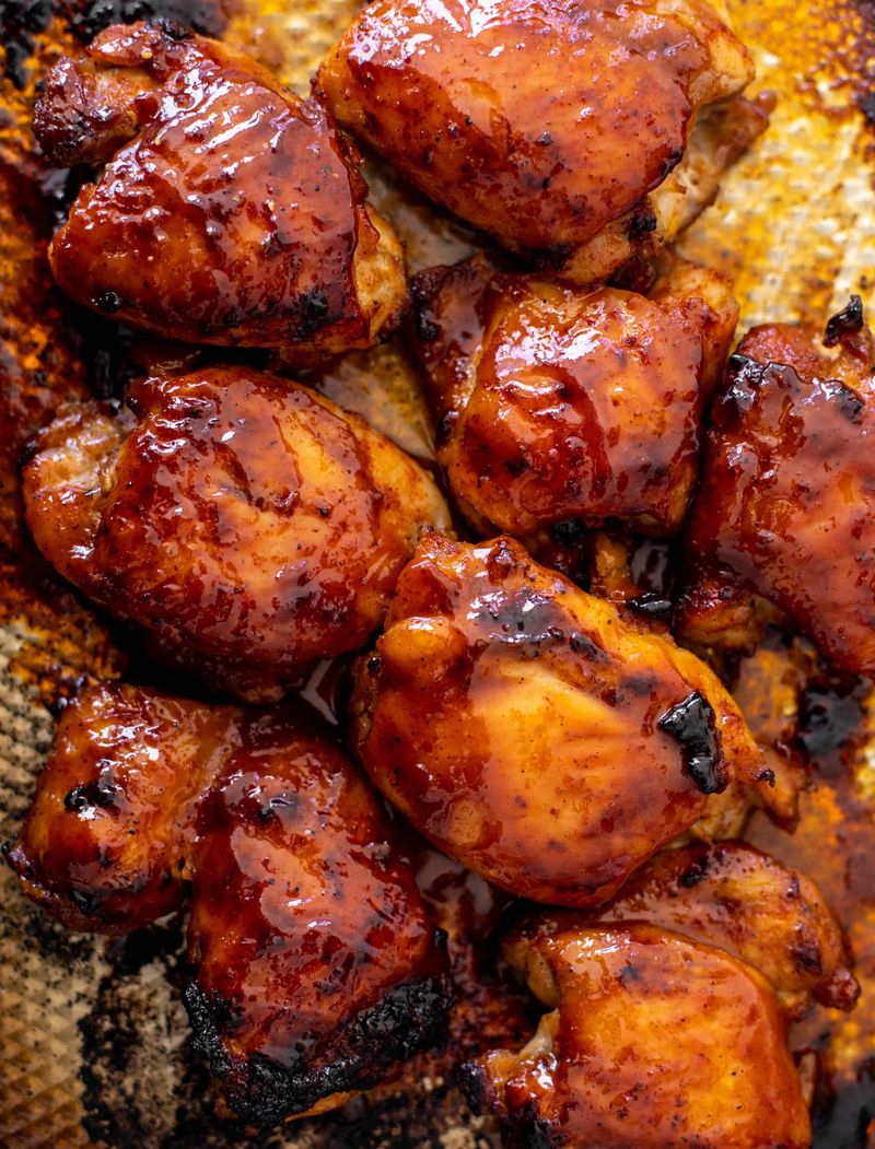 Classic Hot Honey Glazed Grilled Chicken Thighs