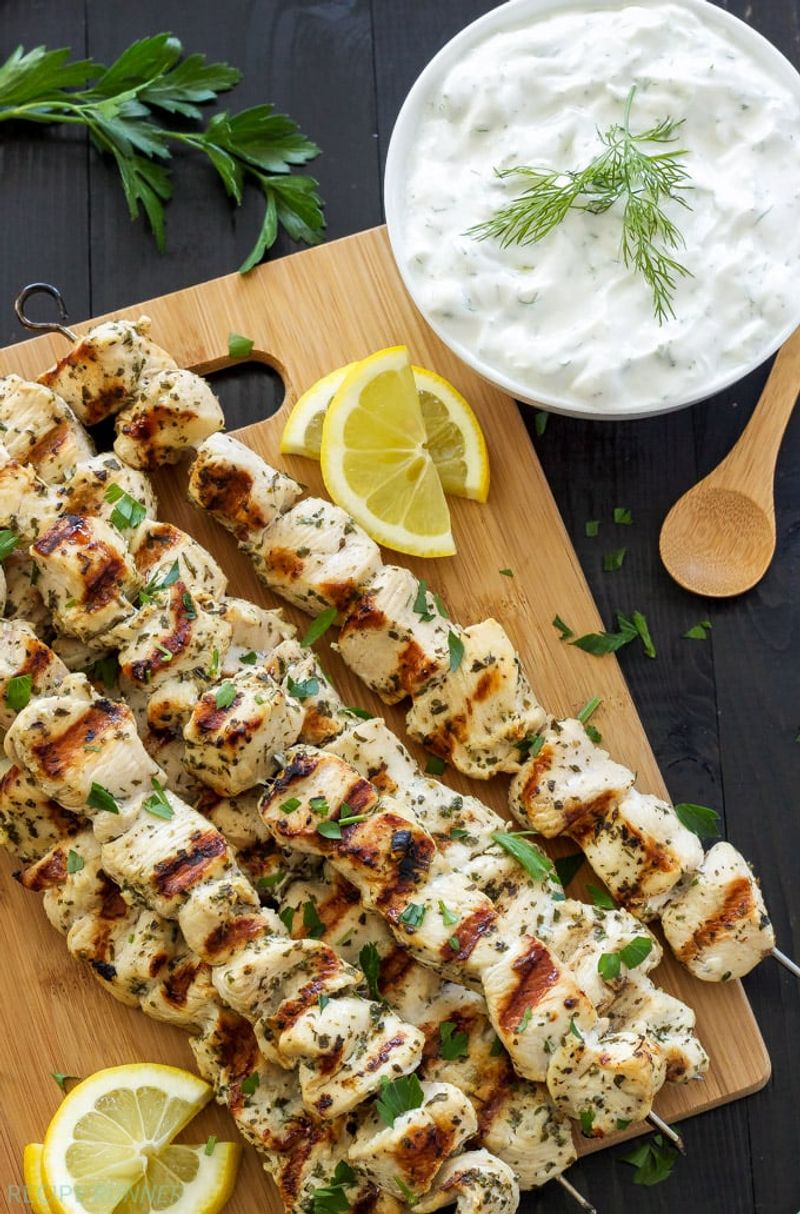 Grilled Lemon Herb Chicken Skewers