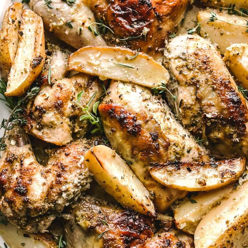 Classic Greek Lemon Chicken (Kotopoulo Lemonato)