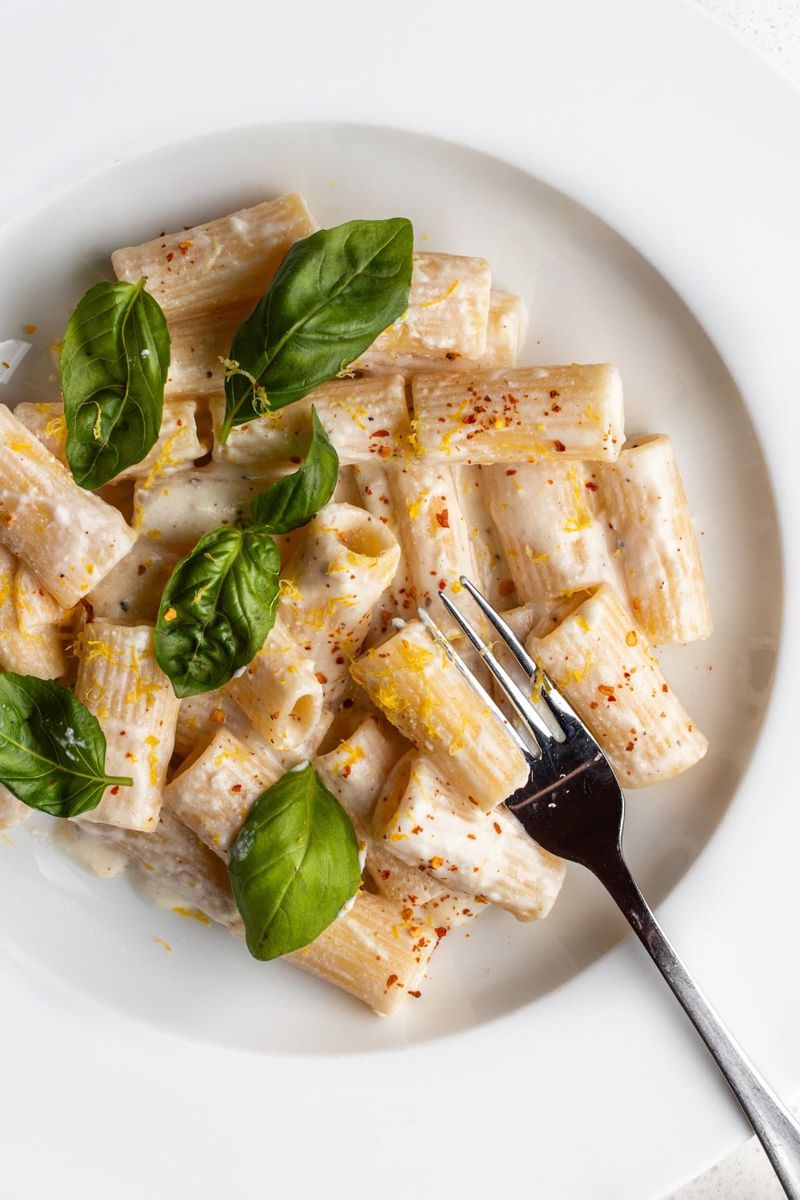 Lemon Ricotta Pasta with Fresh Basil