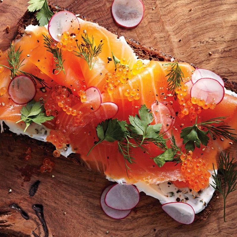 Smoked Salmon on Rye Bread