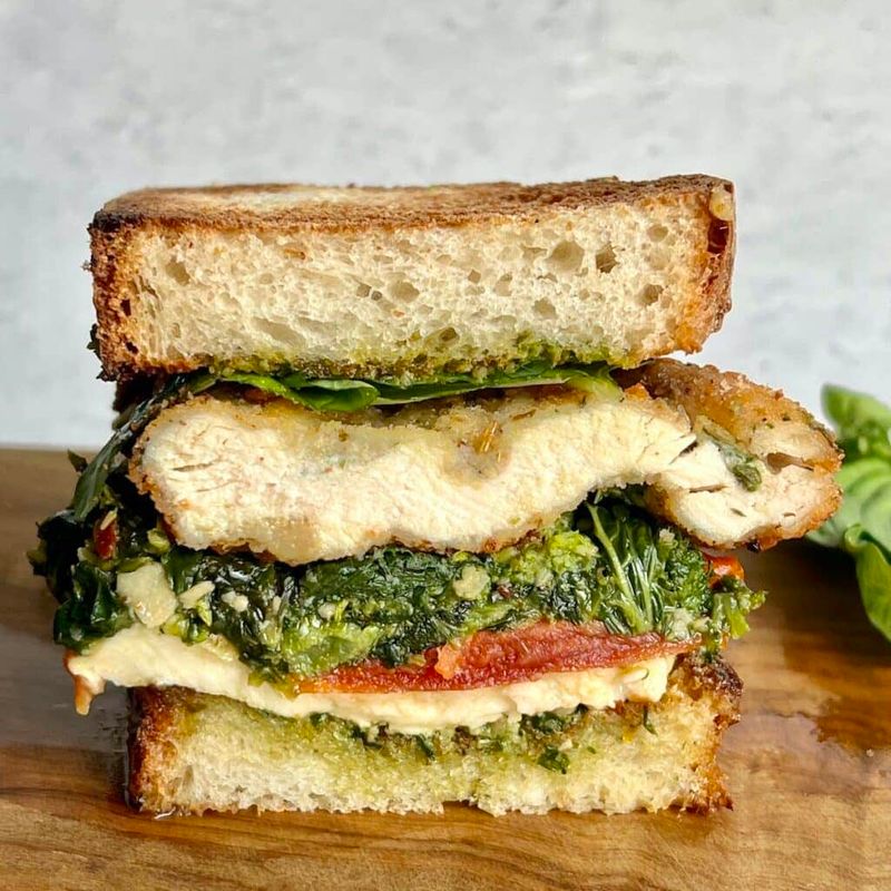 Leftover Roast Chicken with Garlic Mayo and Wilted Spinach