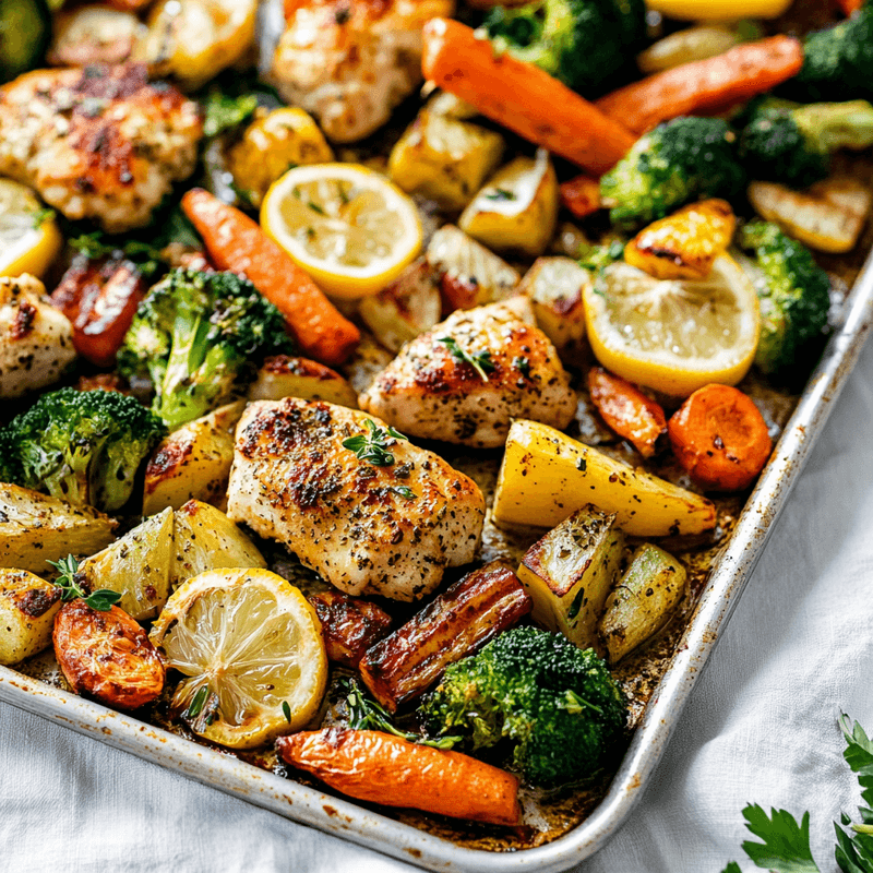 Sheet Pan Lemon Herb Chicken and Veggies