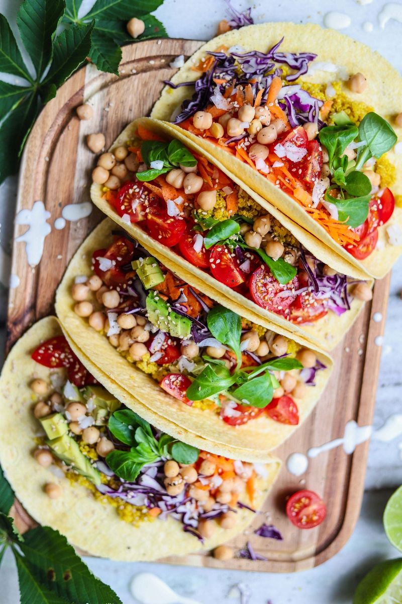 Rainbow Veggie Tacos