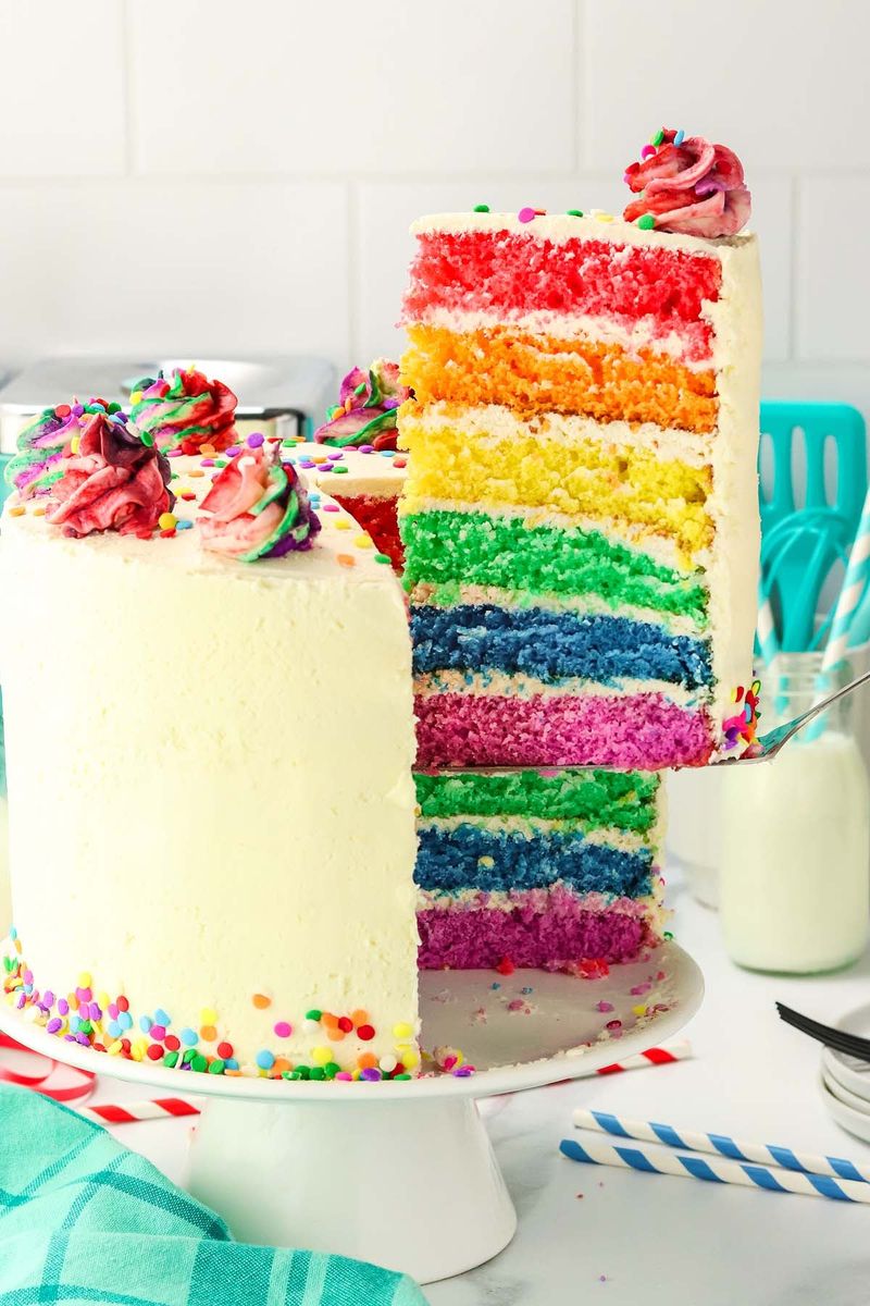 Classic Rainbow Layer Cake