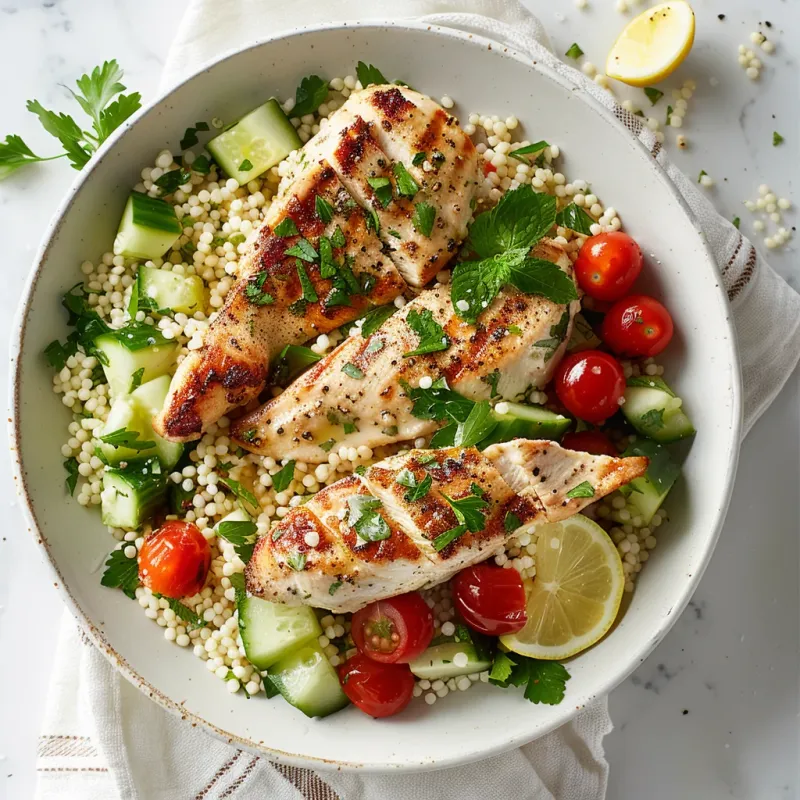 Lemon Herb Chicken Couscous Bowl