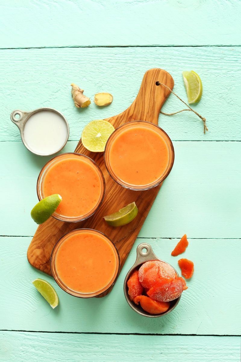 Papaya Coconut Lime Smoothie