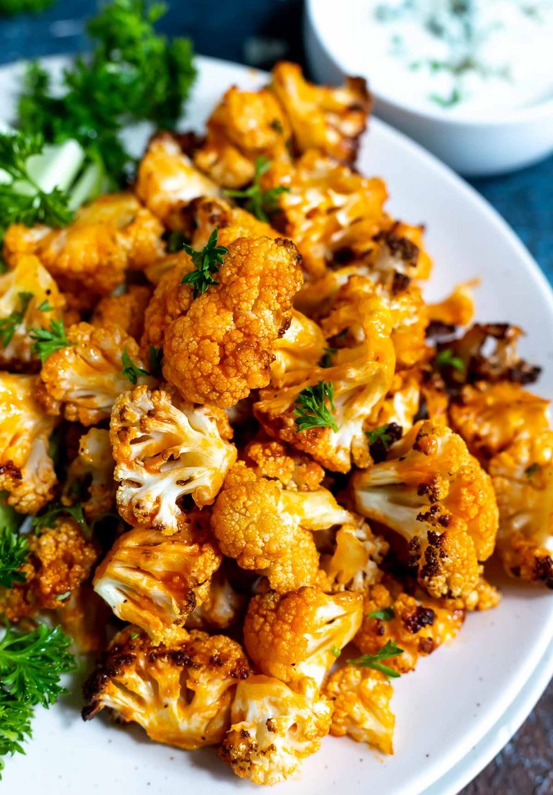 Air Fryer Buffalo Cauliflower Bites
