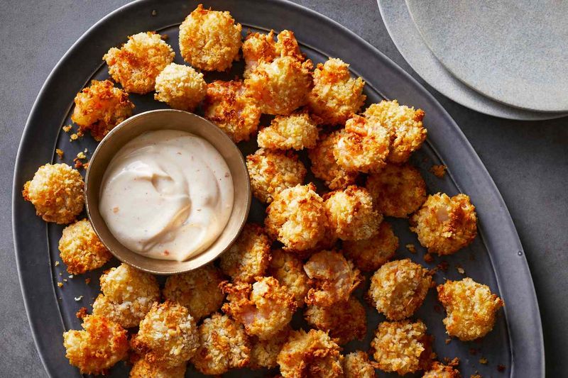 Air Fryer Spicy Popcorn Shrimp