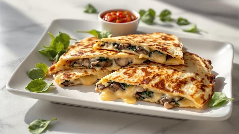 Cheese and Veggie Breakfast Quesadilla