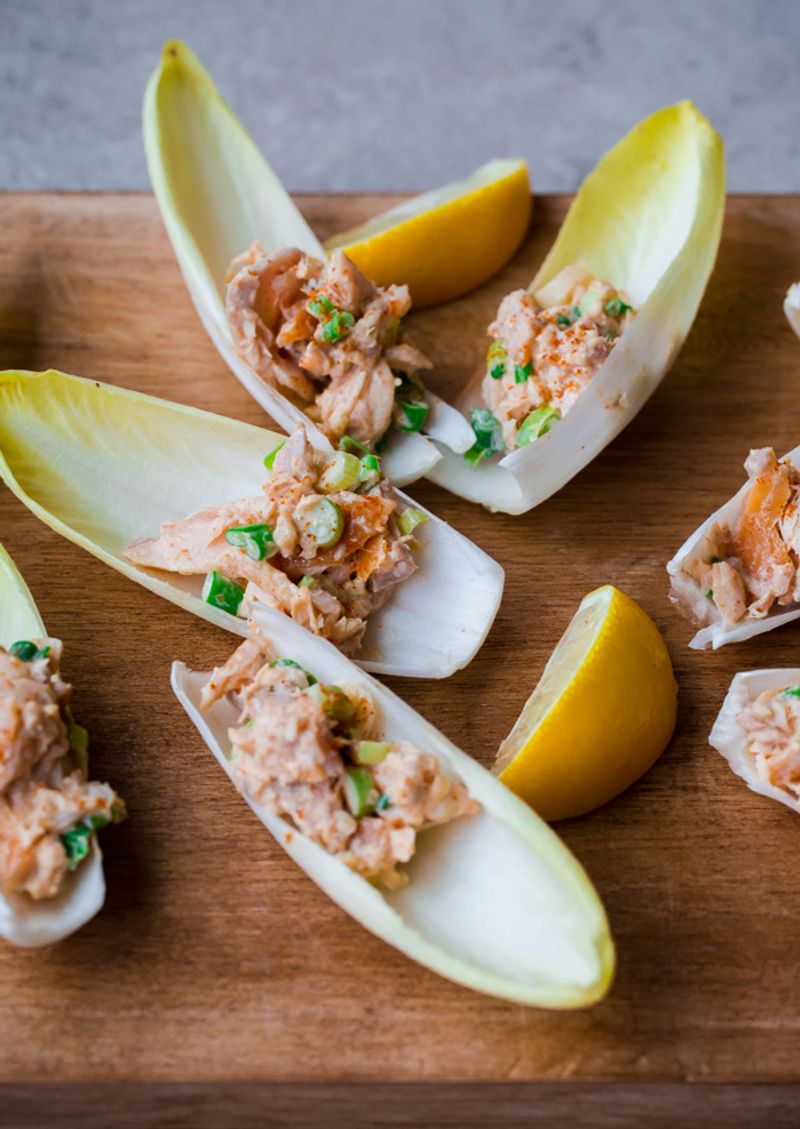Tinned Mackerel Pate on Endive Leaves