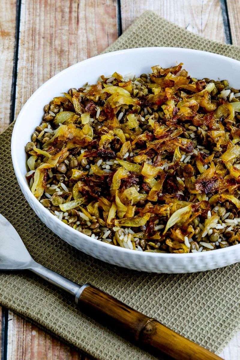 Spiced Lentil and Rice Mujaddara