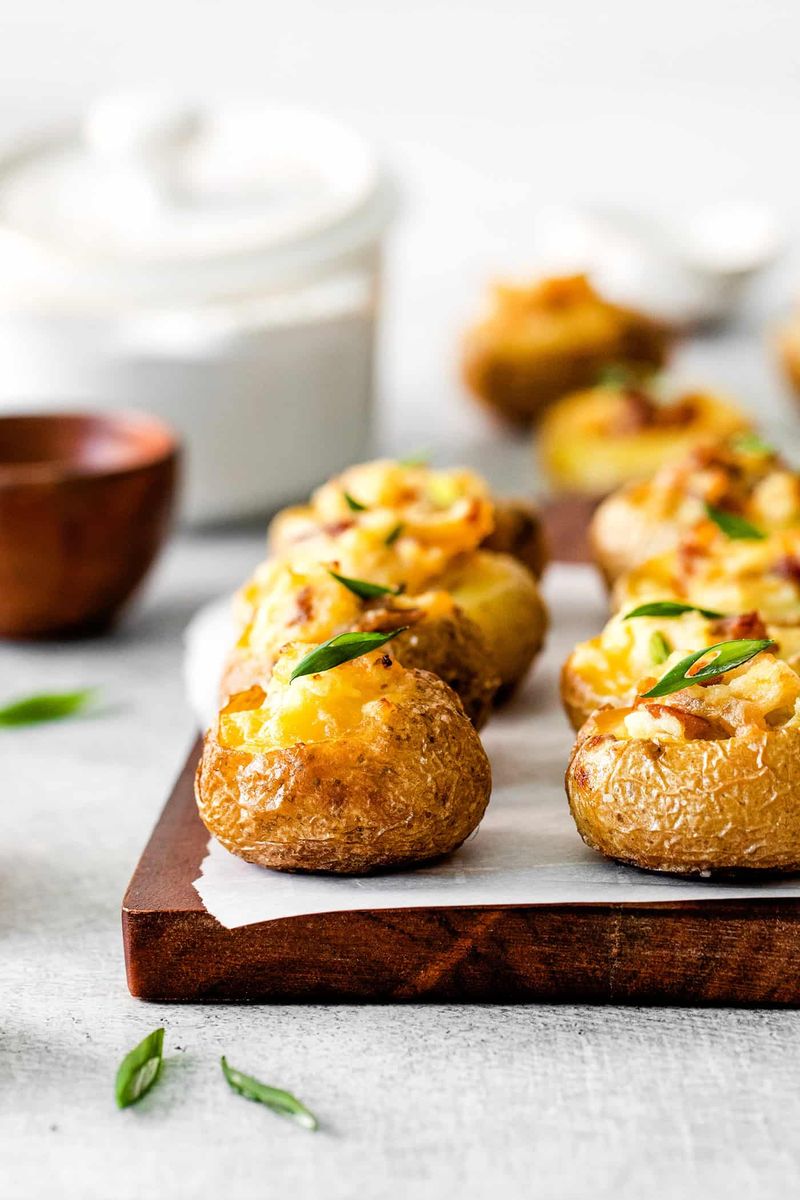 Mini Jacket Potatoes with Sour Cream