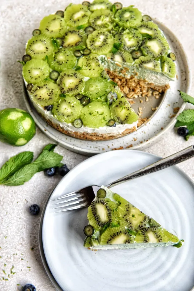 Kiwi and Lime Cream Tart