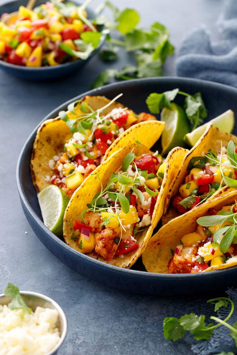 Mango Habanero Shrimp Tacos