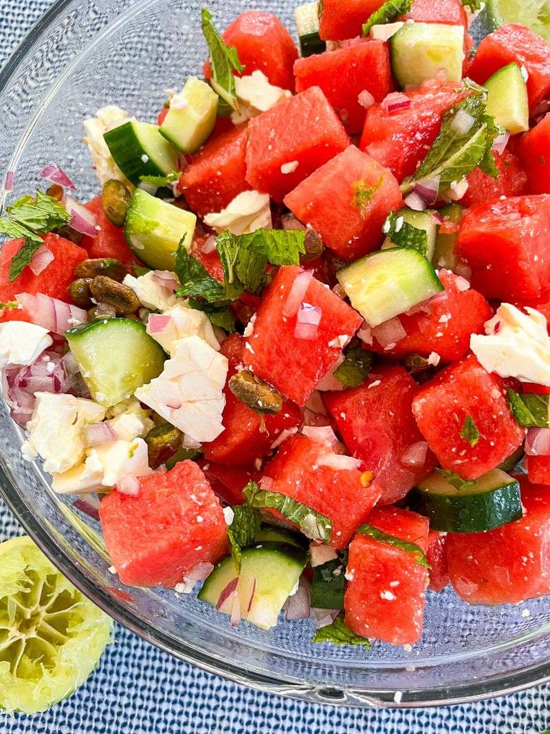 Watermelon and Feta with Pepitas