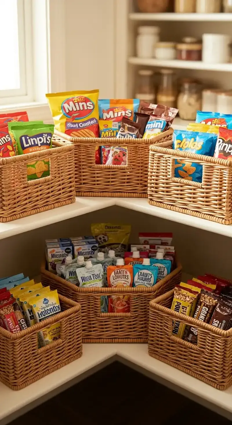 Use Baskets for Awkward Items