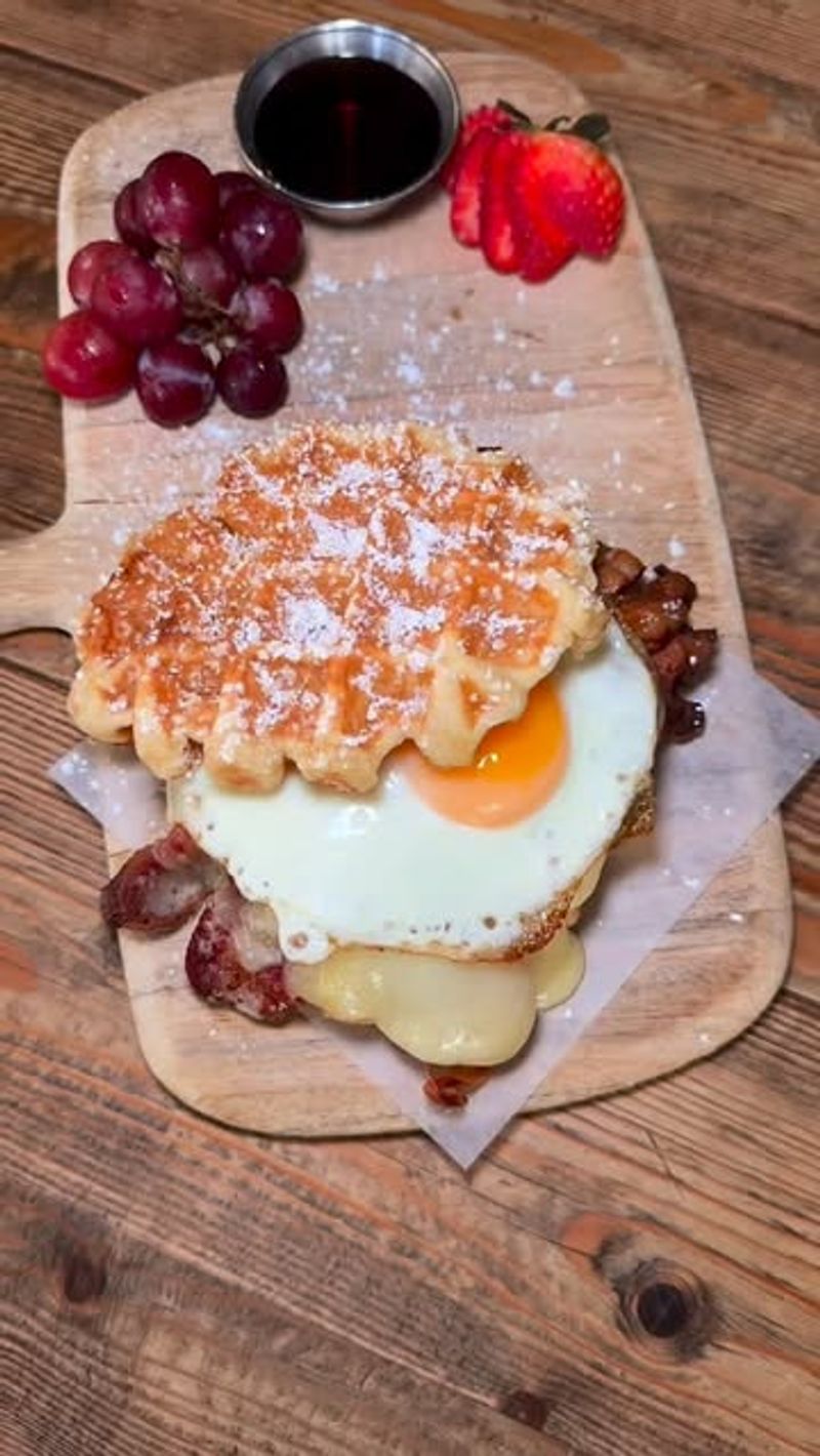 Bacon, Brie And Cranberry Waffles