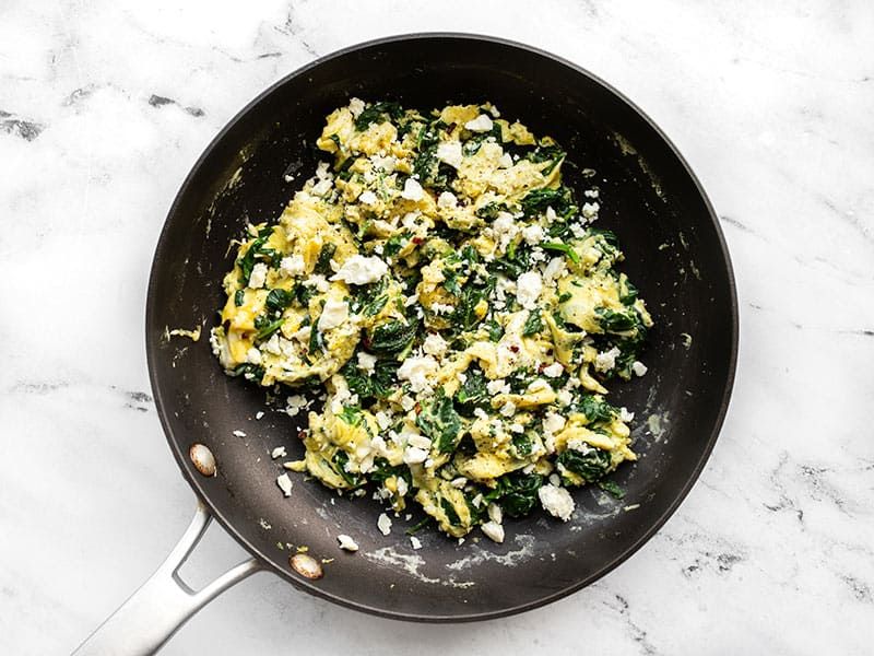 Spinach and Feta Scrambled Eggs