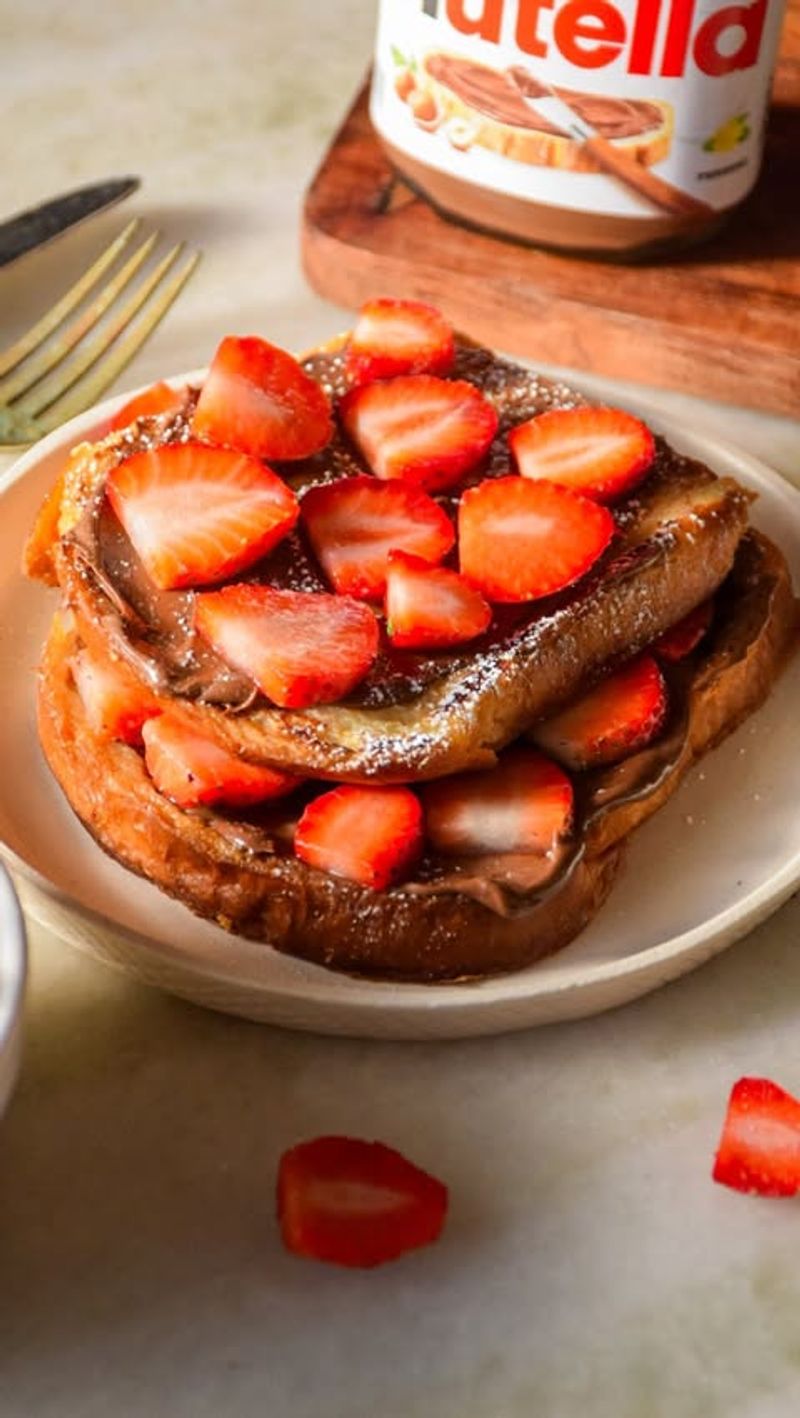 Nutella and Strawberry Toast
