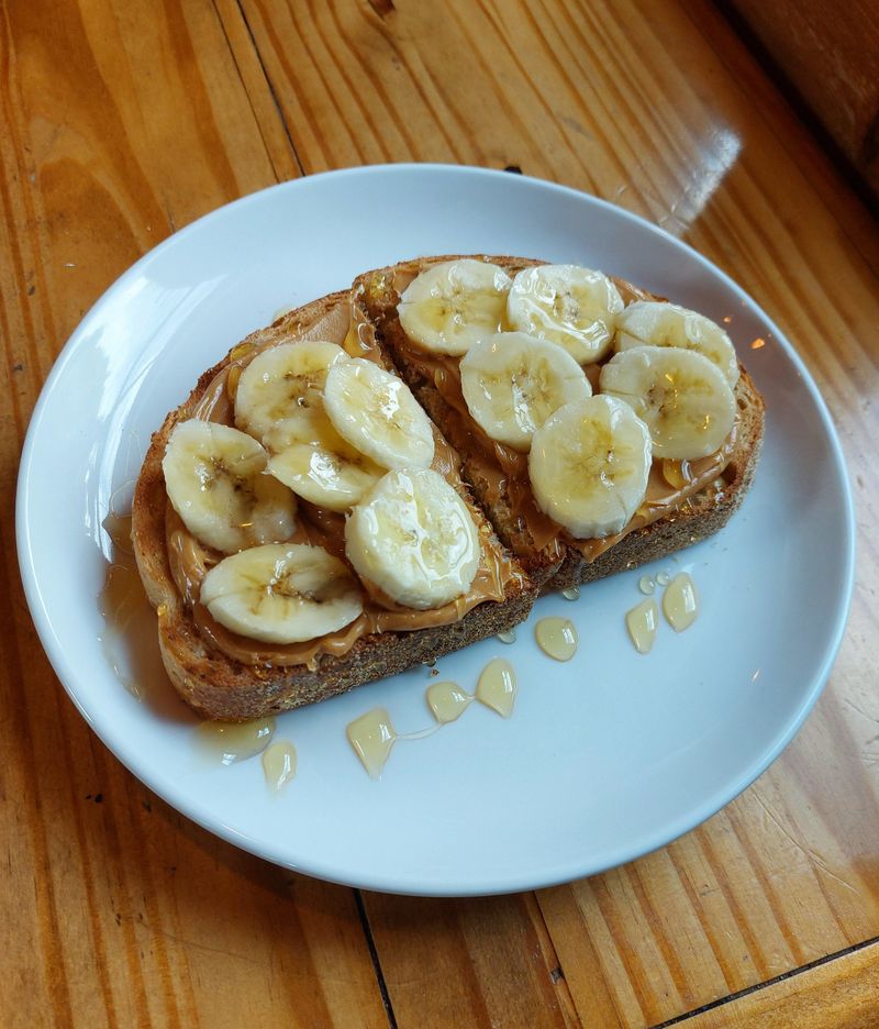 Peanut Butter and Banana with Honey Drizzle