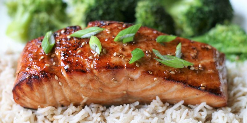 Teriyaki Salmon with Sesame Rice