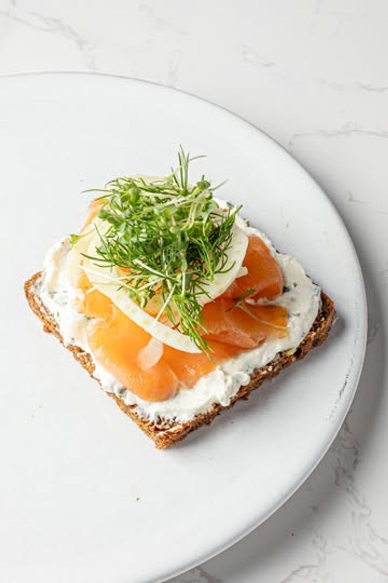 Sour Cream and Chive Crisp with Smoked Salmon