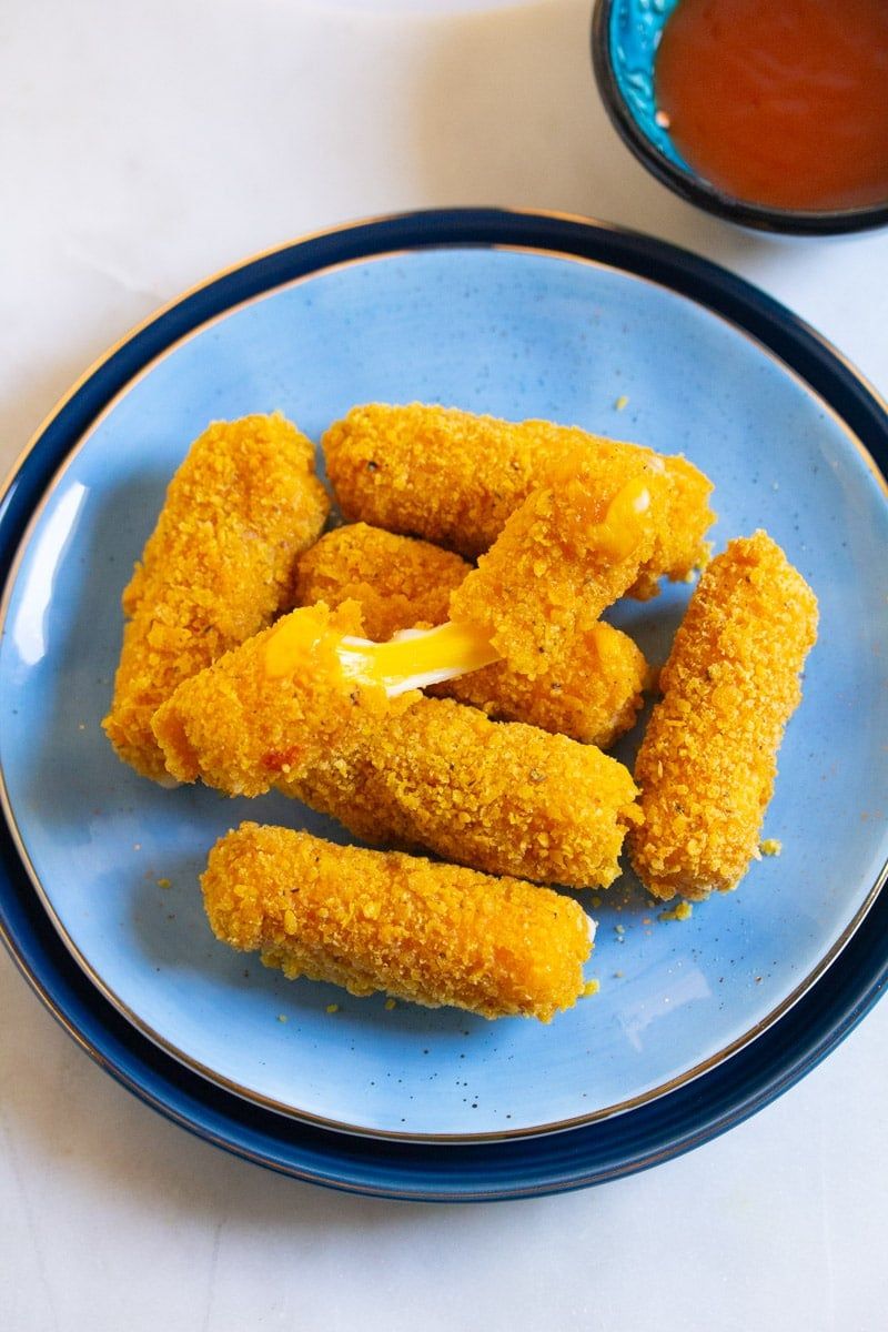 Potato Chip Crusted Mozzarella Sticks