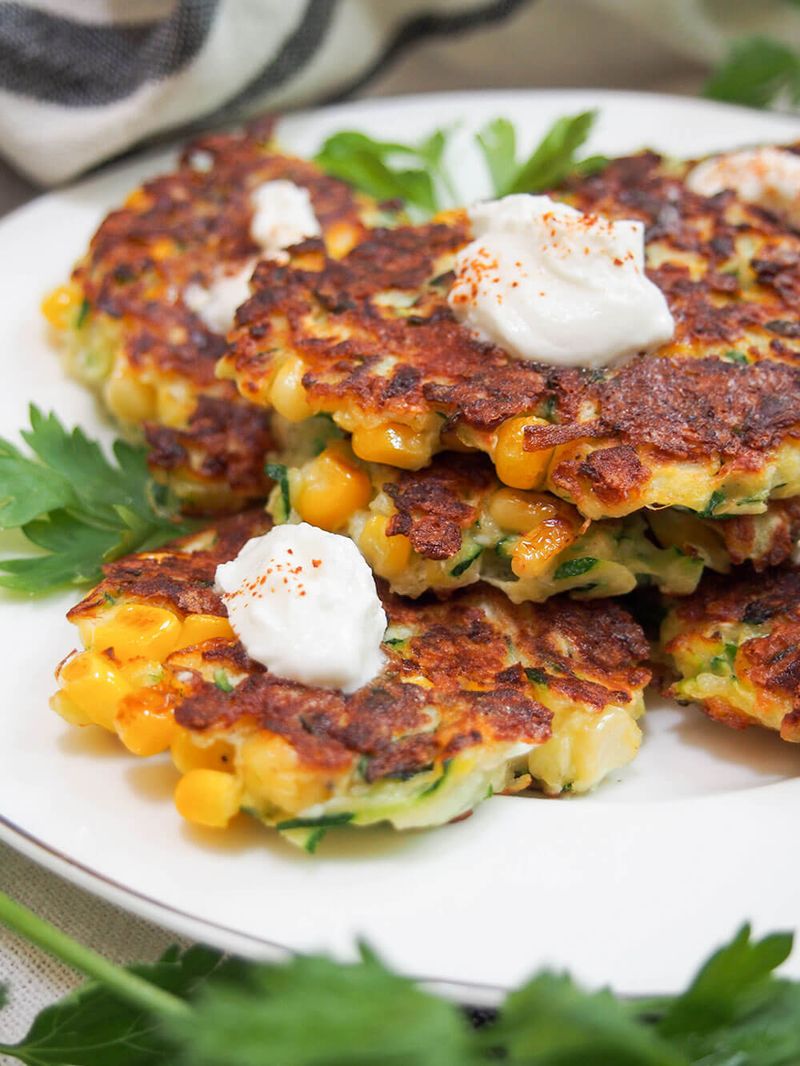 Zucchini and Corn Fritters