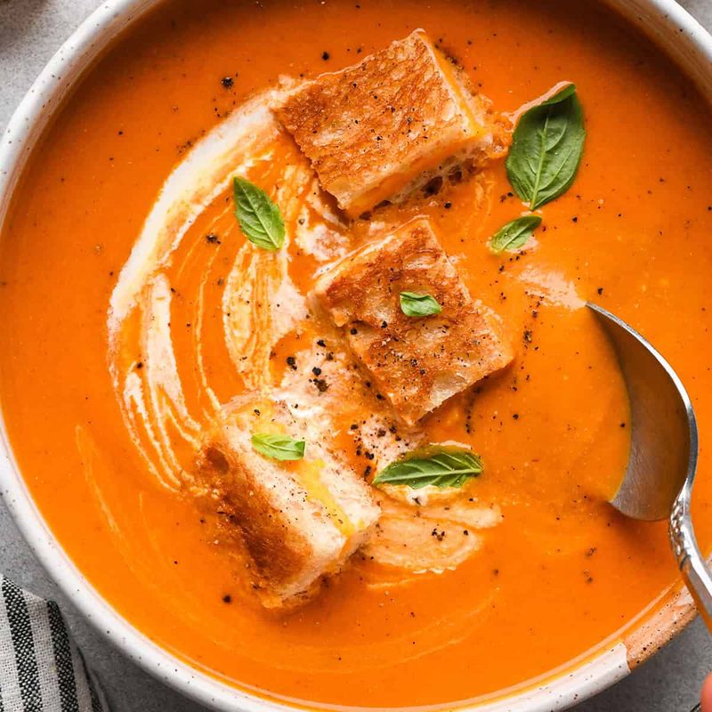 Canned Soup With Crusty Bread