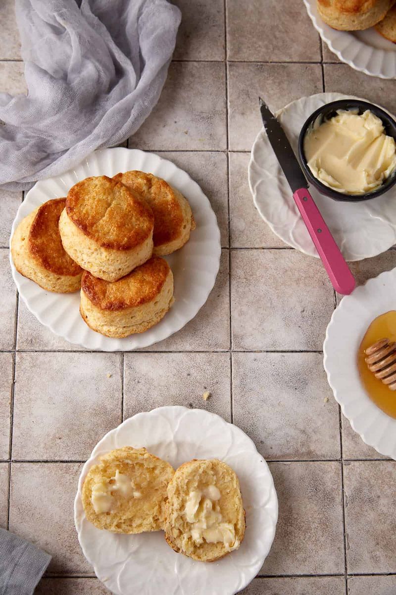 Buttermilk Rolled Biscuits with Honey Butter