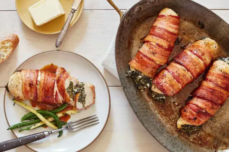 Bacon and Spinach Stuffed Chicken Breast
