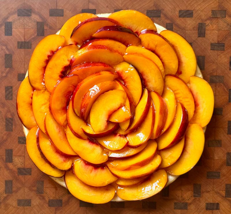 Layer Nectarines Into a Chilled Cheesecake