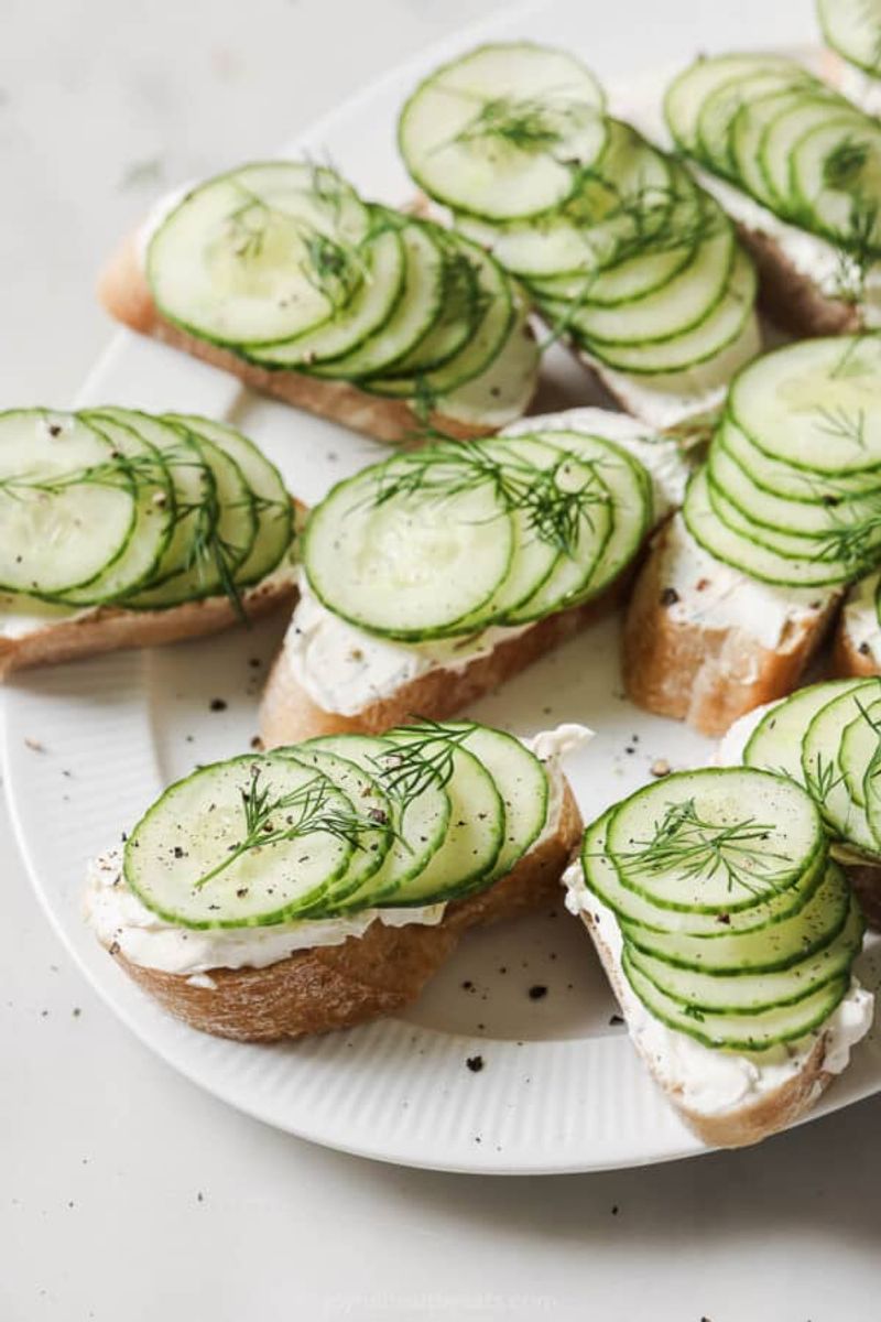 Cream Cheese, Cucumber, and Dill Toastie