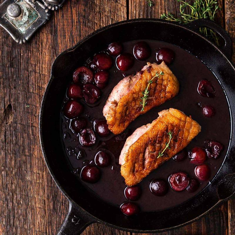 Seared Duck Breast With Cherry Sauce