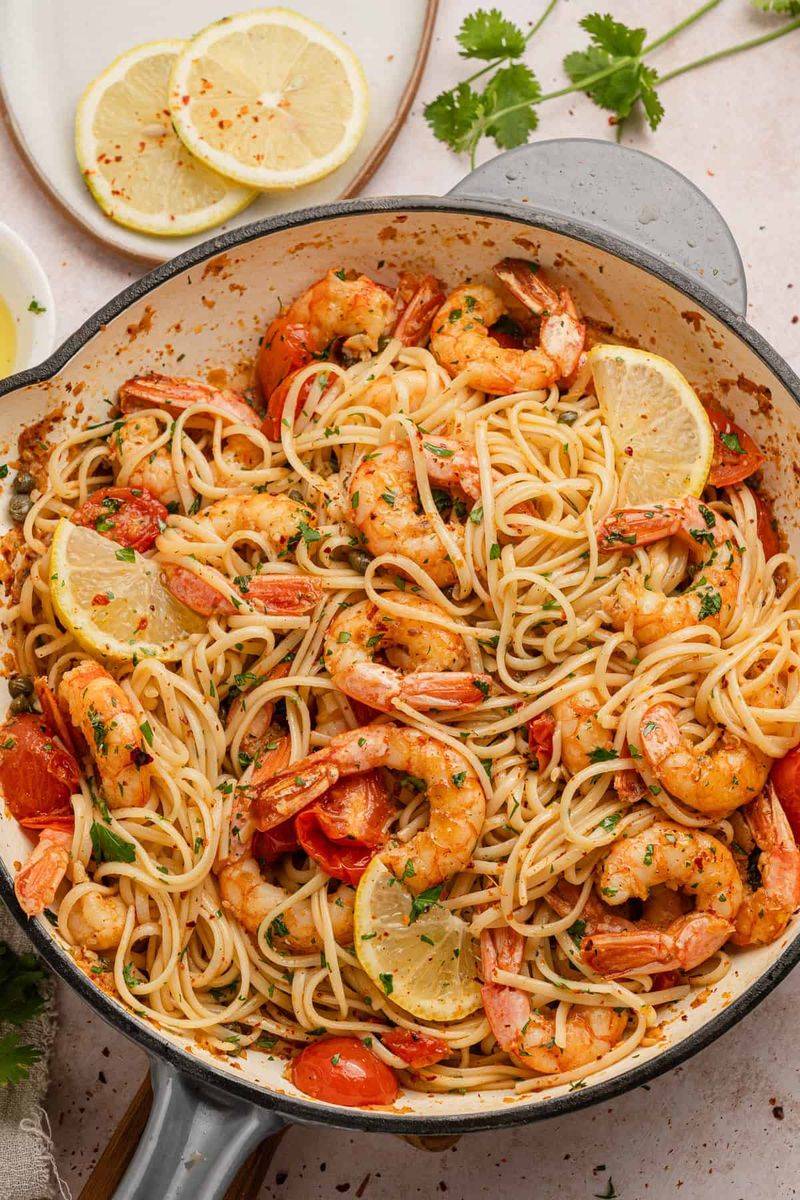 Seafood Pasta With White Wine Sauce