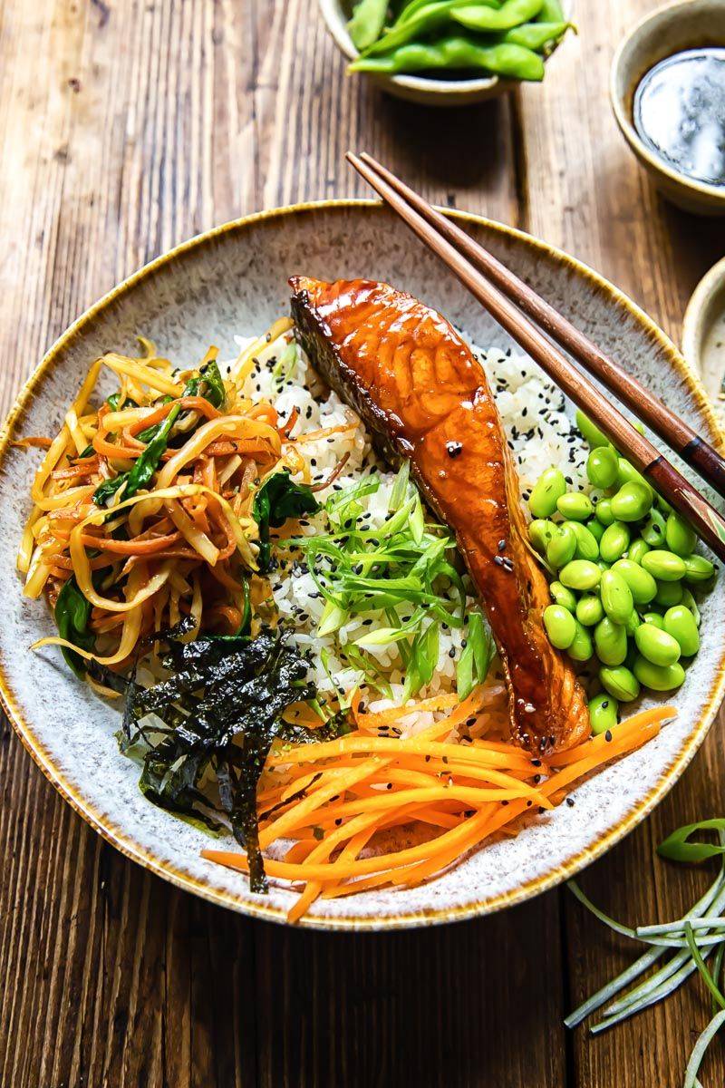 Teriyaki Salmon Rice Bowl