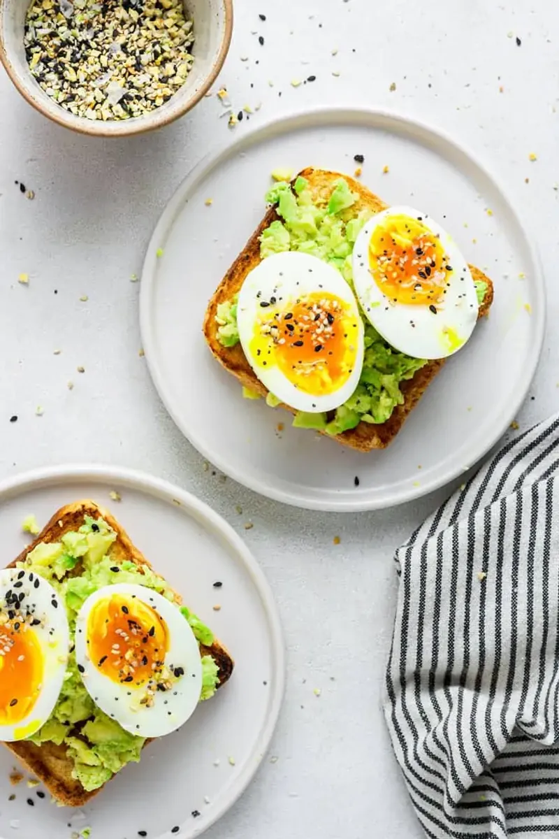 Soft-Boiled Eggs on Toast with Everything Bagel Seasoning