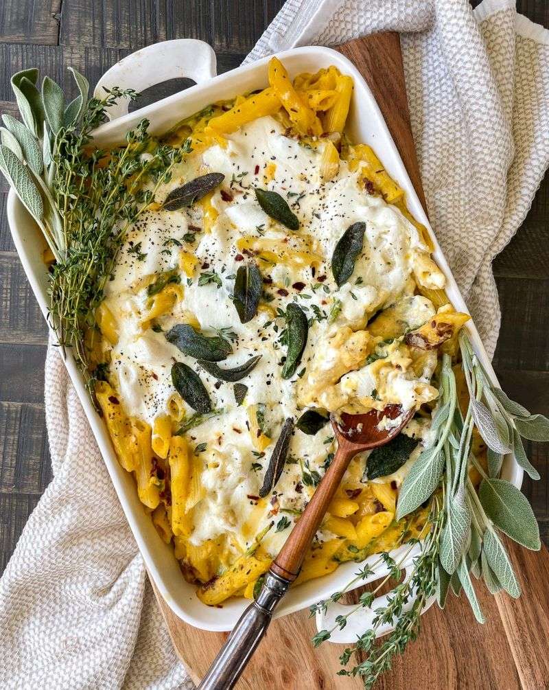 Butternut Squash and Sage Pasta Bake
