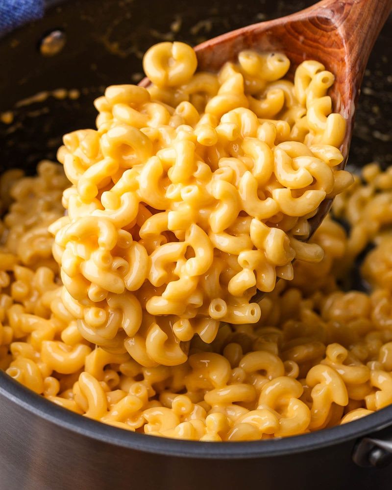 Creamy Stovetop Mac And Cheese With Sharp Cheddar And A Pinch Of Mustard Powder