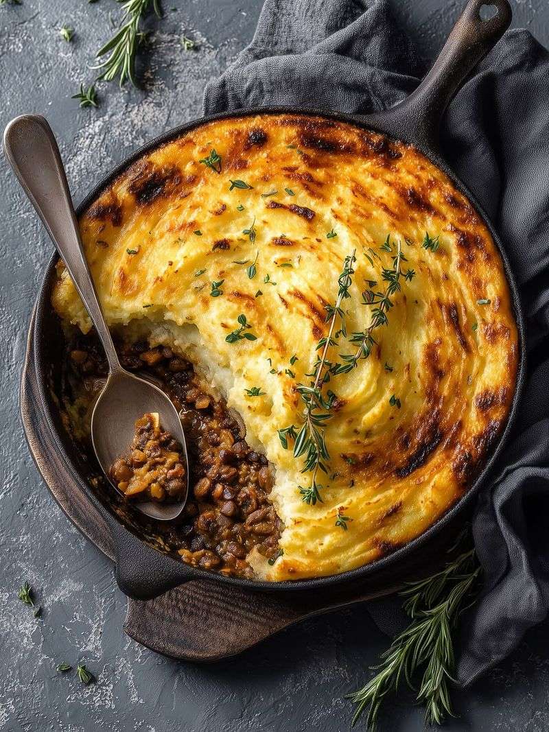 Mushroom and Lentil Shepherd's Pie