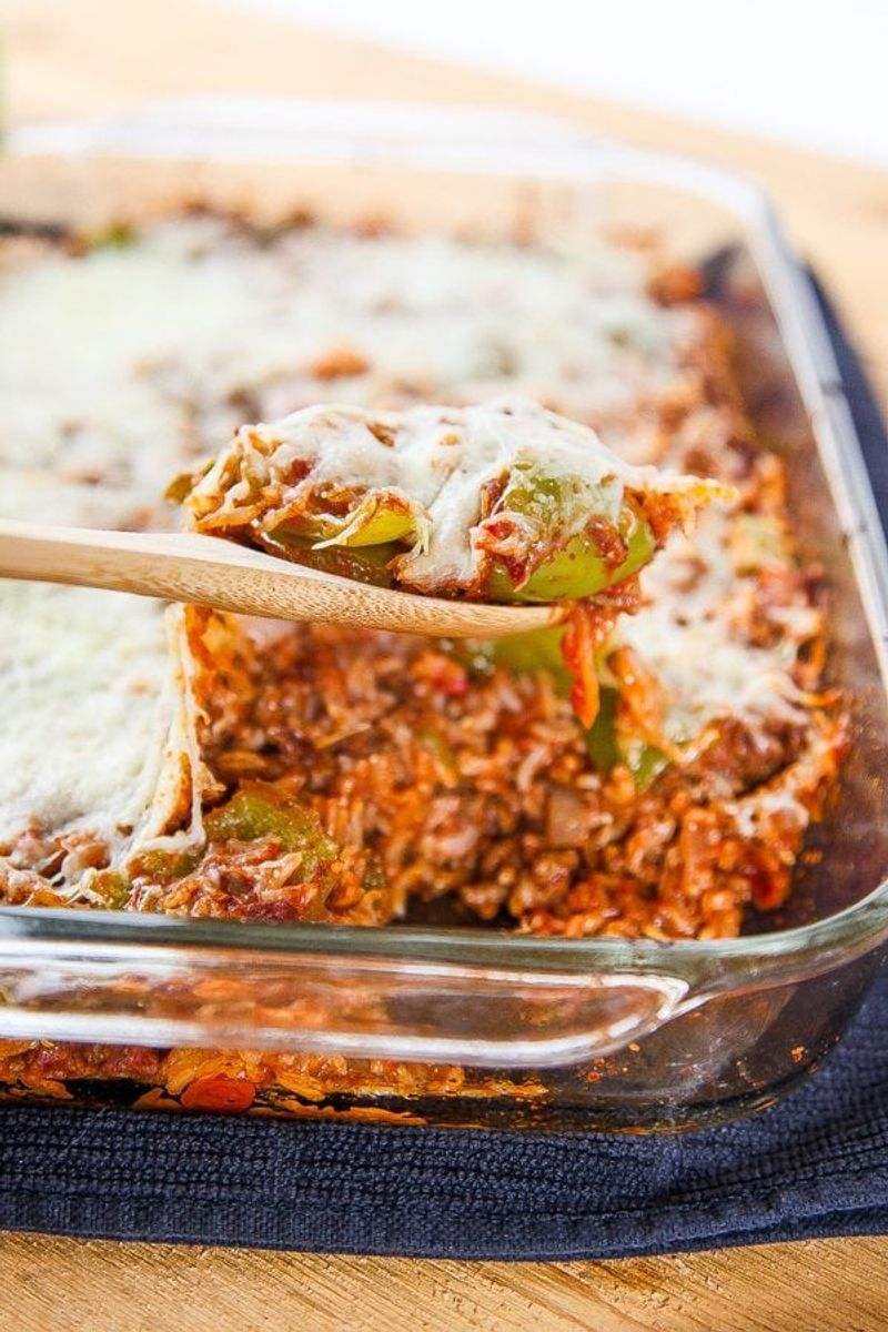Cheesy Stuffed Pepper Pasta Bake