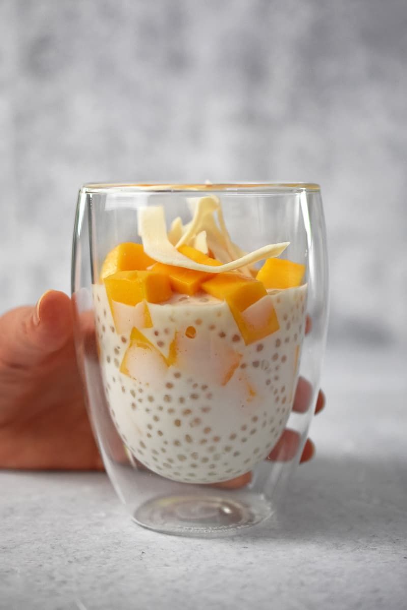 Coconut Mango Sago Pudding
